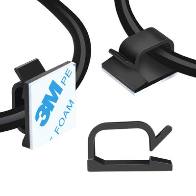قیمت خوب گیره کابل و سازمان‌دهنده صنعتی نایلونی XZH White Adhesive R Type با نگهدارنده سیم برای مدیریت سیم و کابل آنلاین