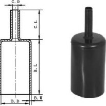 قیمت خوب درپوش‌های انتهایی کابل‌های انقباض حرارتی پلی‌الفین آند با پوشش داخلی متقاطع متصل شده‌اند آنلاین